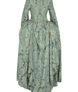 Noleggio abito barocco donna verde damascato-storico-carnevale