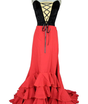 Noleggio abito donna bata de cola Flamenco o danze etniche afro americ