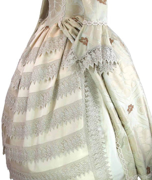 Noleggio abito donna dama del '700 floreale - storico - carnevale