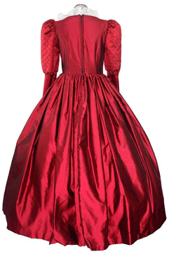 Noleggio abito donna del '600 - '800 tutto in seta rossa Valentivo-storico-carnevale