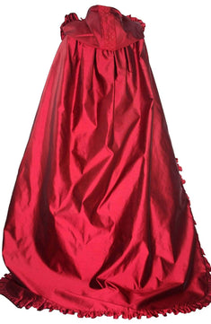 Noleggio abito donna del '600 - '800 tutto in seta rossa Valentivo-storico-carnevale