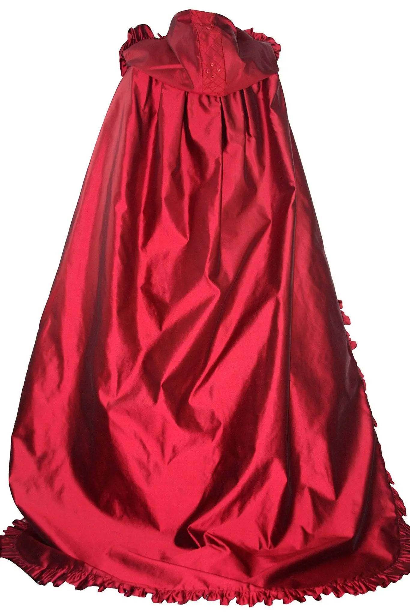 Noleggio abito donna del '600 - '800 tutto in seta rossa Valentivo-storico-carnevale
