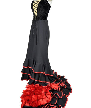 Noleggio abito donna in stile spagnolo o Flamenco-bata de cola-danza