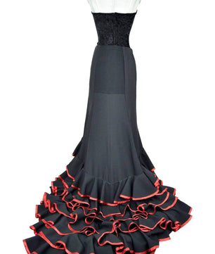Noleggio abito donna in stile spagnolo o Flamenco-bata de cola-danza