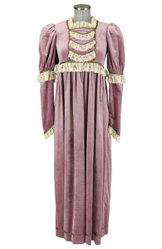 Noleggio abito donna Rinascimento - Giulietta- in velluto latte e vino - storico