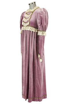 Noleggio abito donna Rinascimento - Giulietta- in velluto latte e vino