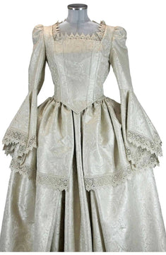 Noleggio Abito donna Storico Barocco Avorio con Mantello '700 - carnevale