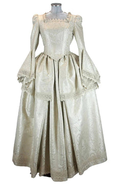 Noleggio Abito donna Storico Barocco Avorio con Mantello '700 - carnevale