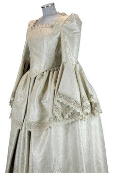 Noleggio Abito donna Storico Barocco Avorio con Mantello '700 - carnevale