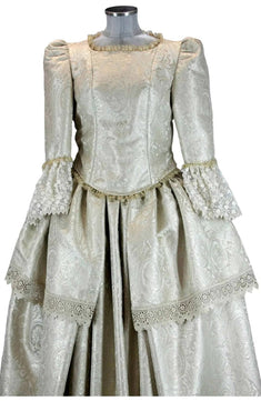 Noleggio Abito donna Storico Barocco Avorio con Mantello '700 - carnevale