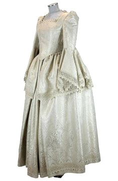 Noleggio Abito donna Storico Barocco Avorio con Mantello '700 - carnevale