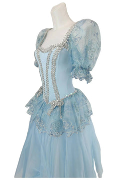 Noleggio abito donna tutù azzurro tipo cenerentola - danza - carnevale