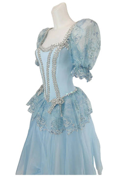 Noleggio abito donna tutù azzurro tipo cenerentola - danza - carnevale
