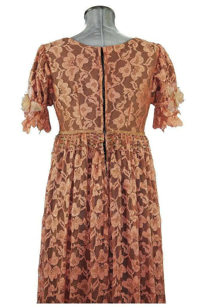 Noleggio abito storico Donna Regency con chiusura posteriore e cintura decorata