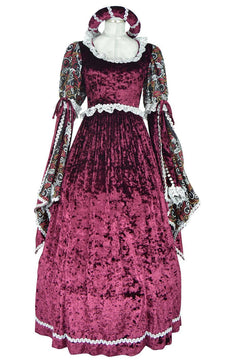 Noleggio Abito Rinascimento Donna in Velluto-storico-Carnevale