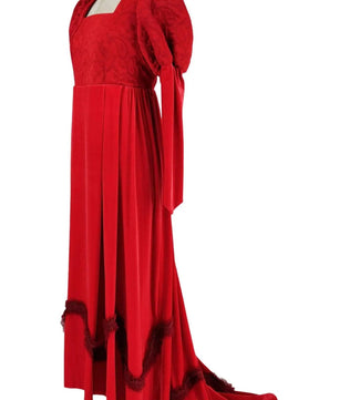 Noleggio abito rosso medievale donna - storico