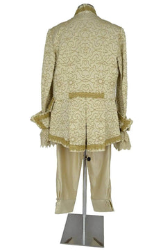 Noleggio abito del '700 uomo panna e oro ricamato-storico-carnevale