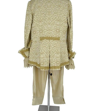 Noleggio abito del '700 uomo panna e oro ricamato-storico-carnevale