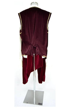 Noleggio abito uomo settecentesco bordeaux con jabot in pizzo - storico