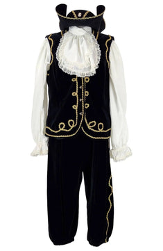 Noleggio abito storico uomo pirata nero stile '600 - carnevale - danza