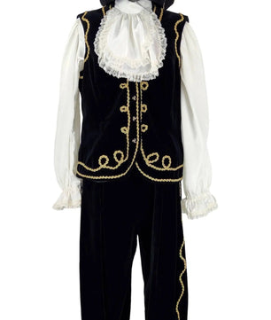 Noleggio abito storico uomo pirata nero stile '600 - carnevale - danza