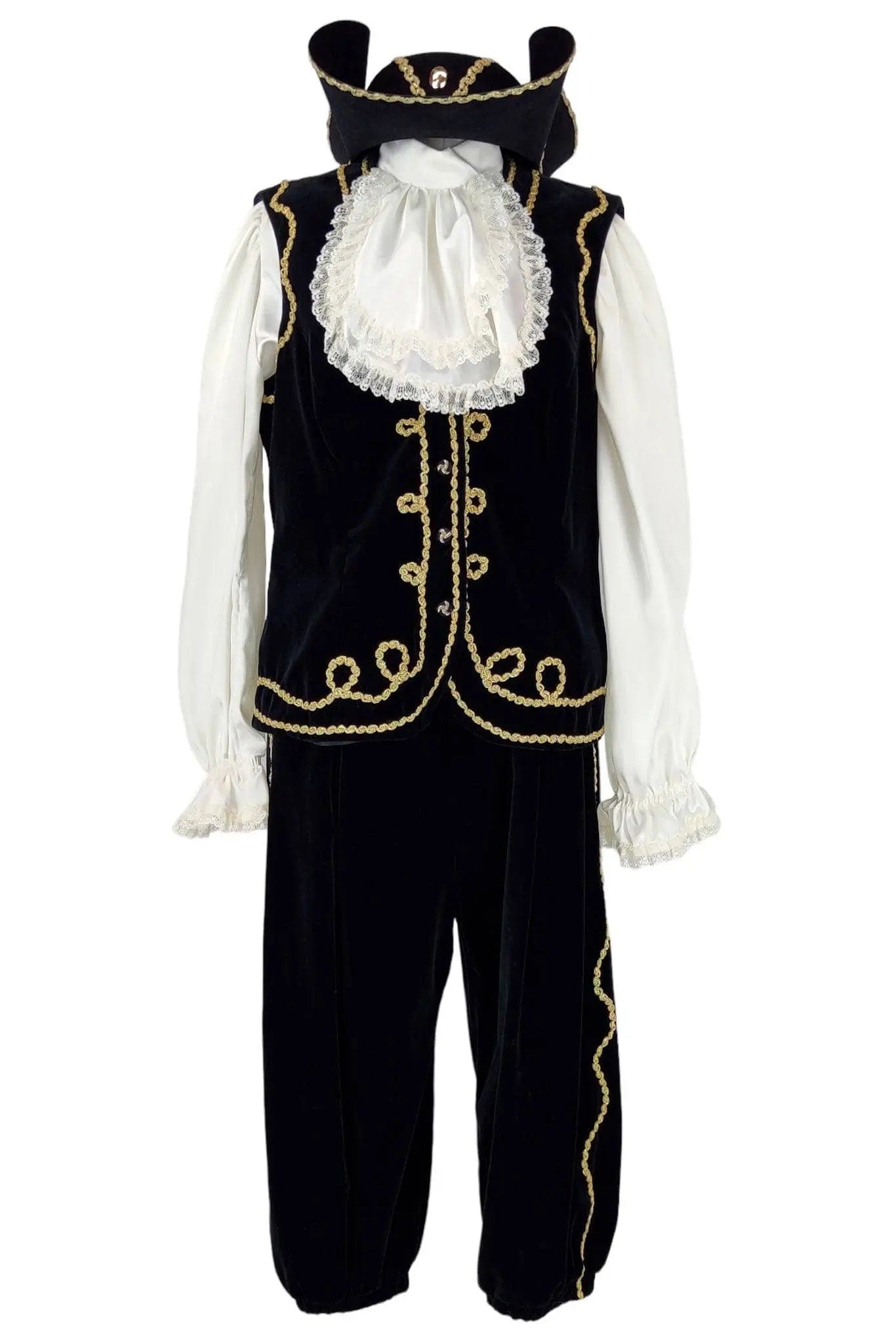 Noleggio abito storico uomo pirata nero stile '600 - carnevale - danza