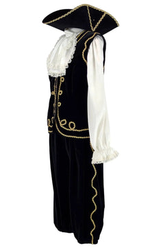 Noleggio abito storico uomo pirata nero stile '600 - carnevale - danza