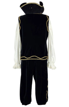 Noleggio abito storico uomo pirata nero stile '600 - carnevale - danza