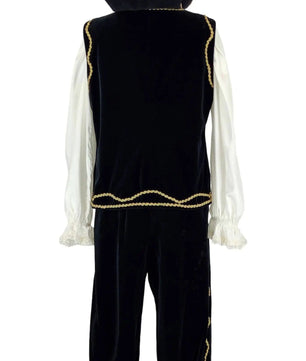 Noleggio abito storico uomo pirata nero stile '600 - carnevale - danza