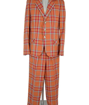 Noleggio abito uomo scozzese vintage arancione