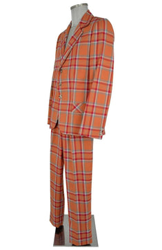 Noleggio abito uomo scozzese vintage arancione