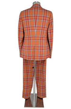 Noleggio abito uomo scozzese vintage arancione