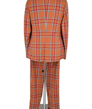 Noleggio abito uomo scozzese vintage arancione