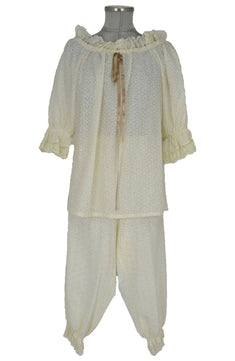 Noleggio completo di Carnevale donna per pigiama party o Pulcinella