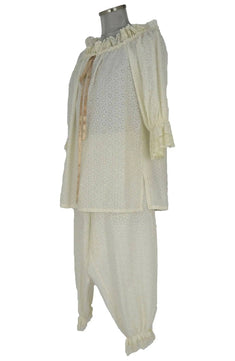 Noleggio completo di Carnevale donna per pigiama party o Pulcinella