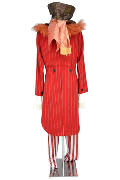 Noleggio costume Cappellaio Matto uomo con frac a code, sciarpa rosa e capelli arancioni, vista posteriore