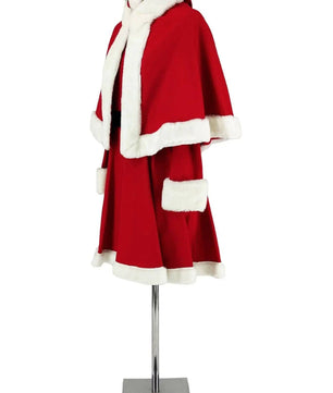Noleggio costume donna da Babbo Natale con mantellina