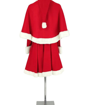Noleggio costume donna da Babbo Natale con mantellina