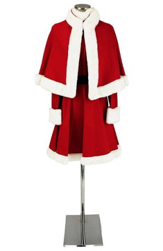 Noleggio costume donna da Babbo Natale con mantellina