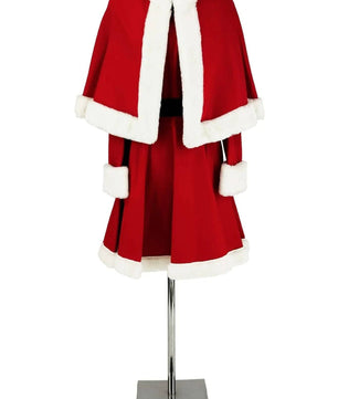 Noleggio costume donna da Babbo Natale con mantellina