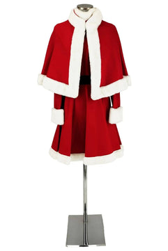 Noleggio costume donna da Babbo Natale con mantellina