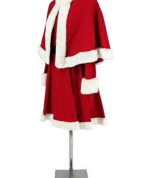 Noleggio costume donna da Babbo Natale con mantellina