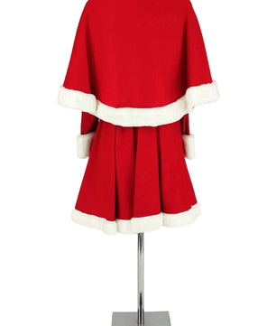 Noleggio costume donna da Babbo Natale con mantellina