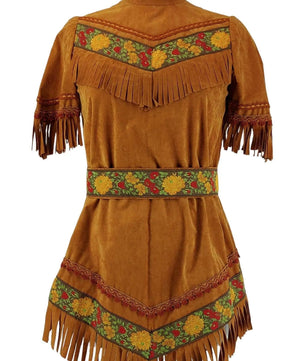 Noleggio costume donna da indiana nativa americana - squaw corto - carnevale