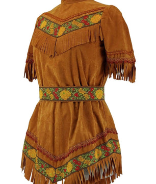 Noleggio costume donna da indiana nativa americana - squaw corto - carnevale