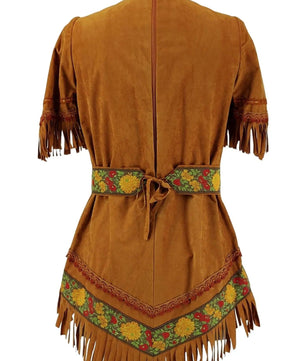 Noleggio costume donna da indiana nativa americana - squaw corto - carnevale