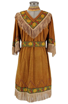 Noleggio costume donna da pellerossa lungo - carnevale