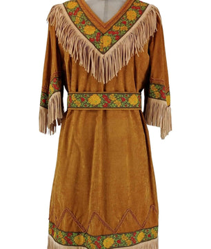 Noleggio costume donna da pellerossa lungo - carnevale
