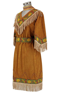 Noleggio costume donna da pellerossa lungo - carnevale