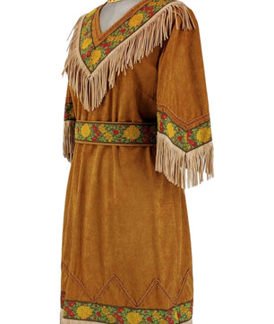 Noleggio costume donna da pellerossa lungo - carnevale